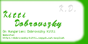 kitti dobrovszky business card